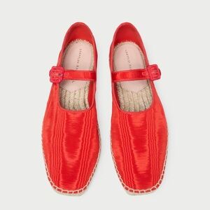 Loeffler Randall Clover Red Moiré Espadrille